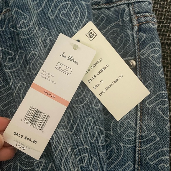 Sam Edelman logo jeans - Picture 1 of 4